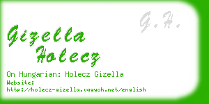 gizella holecz business card